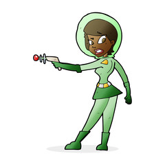 cartoon sci fi girl