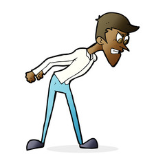 cartoon angry man