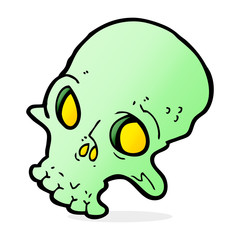 cartoon spooky skull