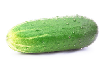 Cucumber isolated on the white background with clipping path