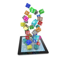 icon app fall in tablet pc