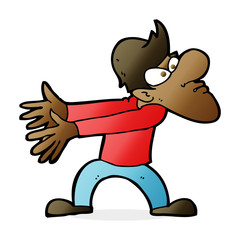 cartoon annoyed man gesturing