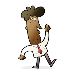 cartoon office man