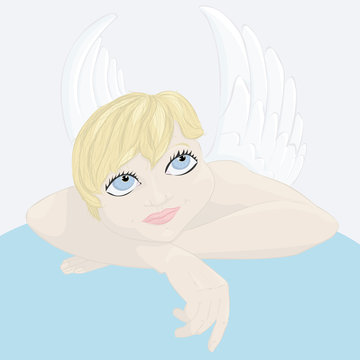 vector angel - beauty clipart