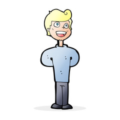 cartoon happy man