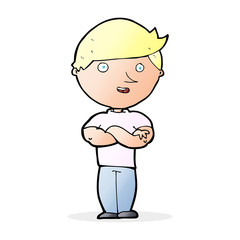 cartoon happy man
