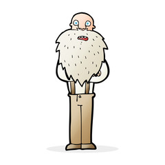 cartoon bearded old man