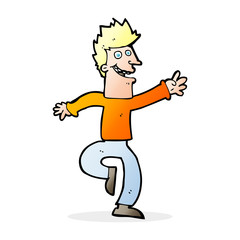 cartoon happy man