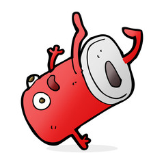 cartoon old drinks can