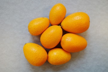 Ripe orange kumquat citrus fruit