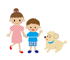 子供　犬