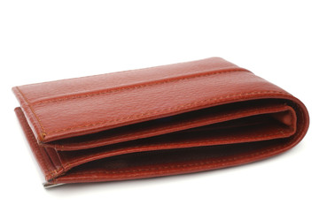 Brown natural leather wallet