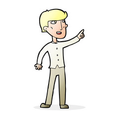 cartoon man pointing