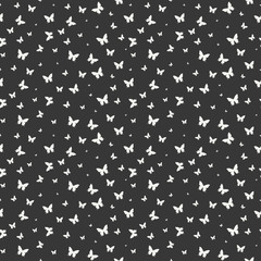 Monochrome abstract seamless pattern with butterfly. Wrapping paper. Scrapbook. Tiling. Vector illustration. Background. Graphic texture for your design, wallpaper. 