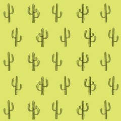 Texture, green cactus on light green background. Element design, packaging design, wallpapers, vector