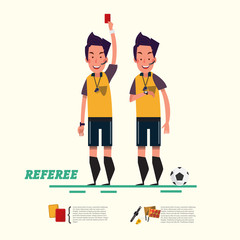 soccer referee character. referree - vector