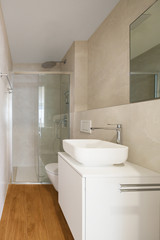 Interior of modern apartment, bathroom
