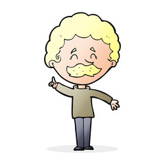 cartoon man with idea