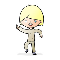 cartoon man pointing