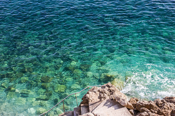 Sea beach, surf fresh ocean water