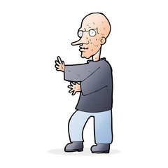 cartoon mean looking man