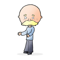 Obraz premium cartoon man with mustache