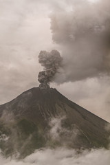 View Of The Tungurahua Volcano Explosion