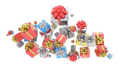 flying gift boxes