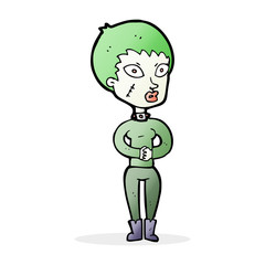 cartoon zombie girl