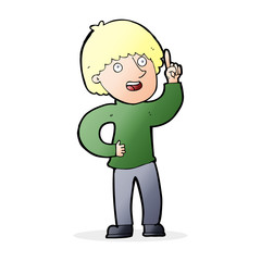cartoon man with idea
