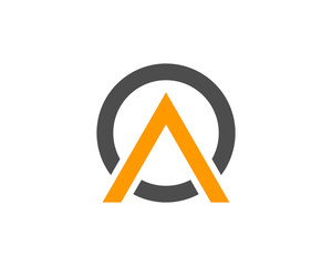 Letter A Circle Logo Design Element