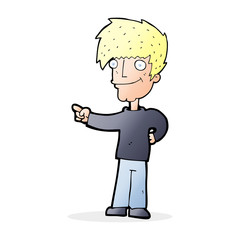 cartoon man pointing