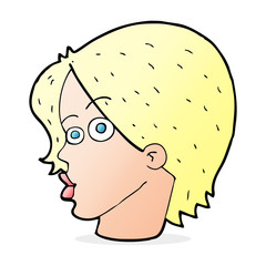 cartoon female face