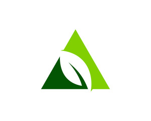 Letter A Leaf Logo Design Element