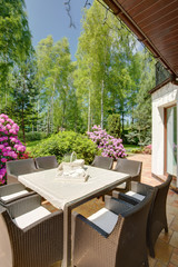 Garden table with chairs