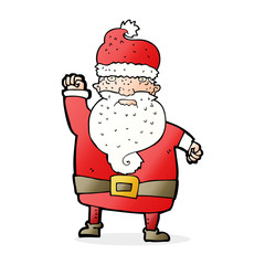 cartoon angry santa claus