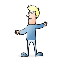 cartoon surprised man