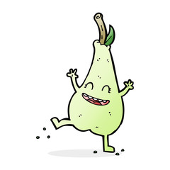 cartoon happy dancing pear