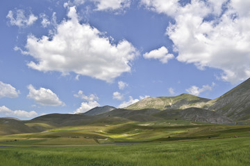 Castelluccio di Norcia, Umbria, Italia
