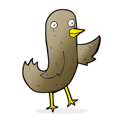 funny cartoon bird