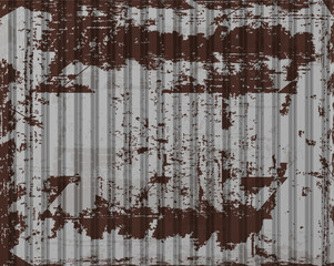 vector old rusty corrugated iron