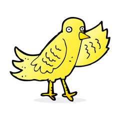 cartoon waving bird