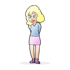 cartoon confused woman