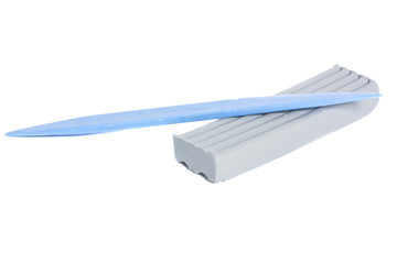 plasticine with plastic knife