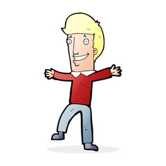 cartoon happy man