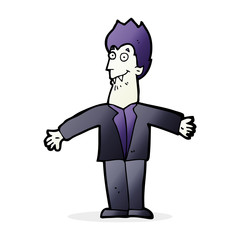 cartoon vampire man