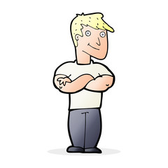 cartoon muscular man