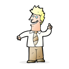 cartoon man with good idea