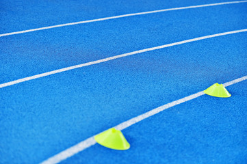 Blue sprint track