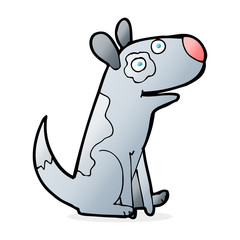 cartoon happy dog